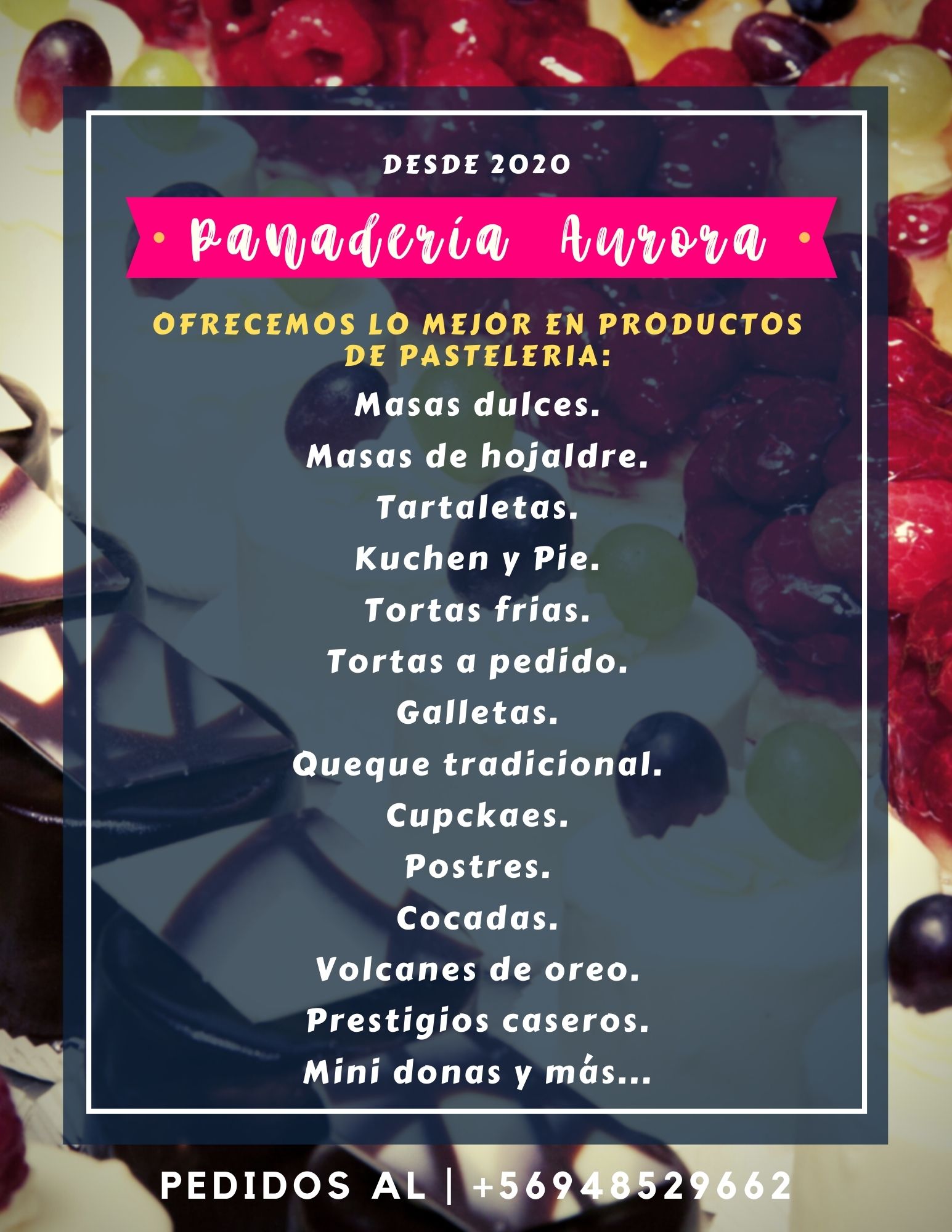 PANADERIA AURORA Panadería y Pastelería Productos